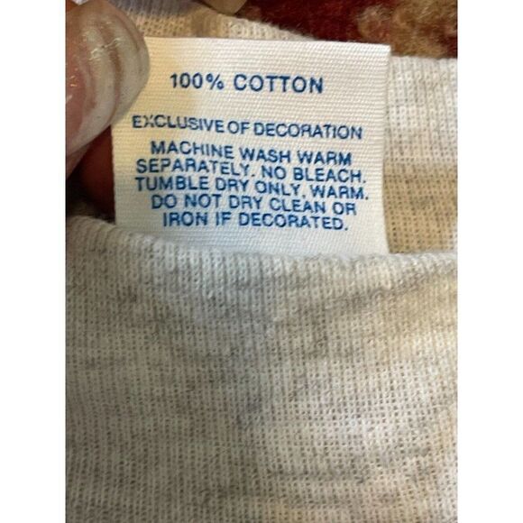 Walt Disney World Wide Long Sleeve White Heathered Gray Stripe Mickey USA One SZ - Picture 4 of 7